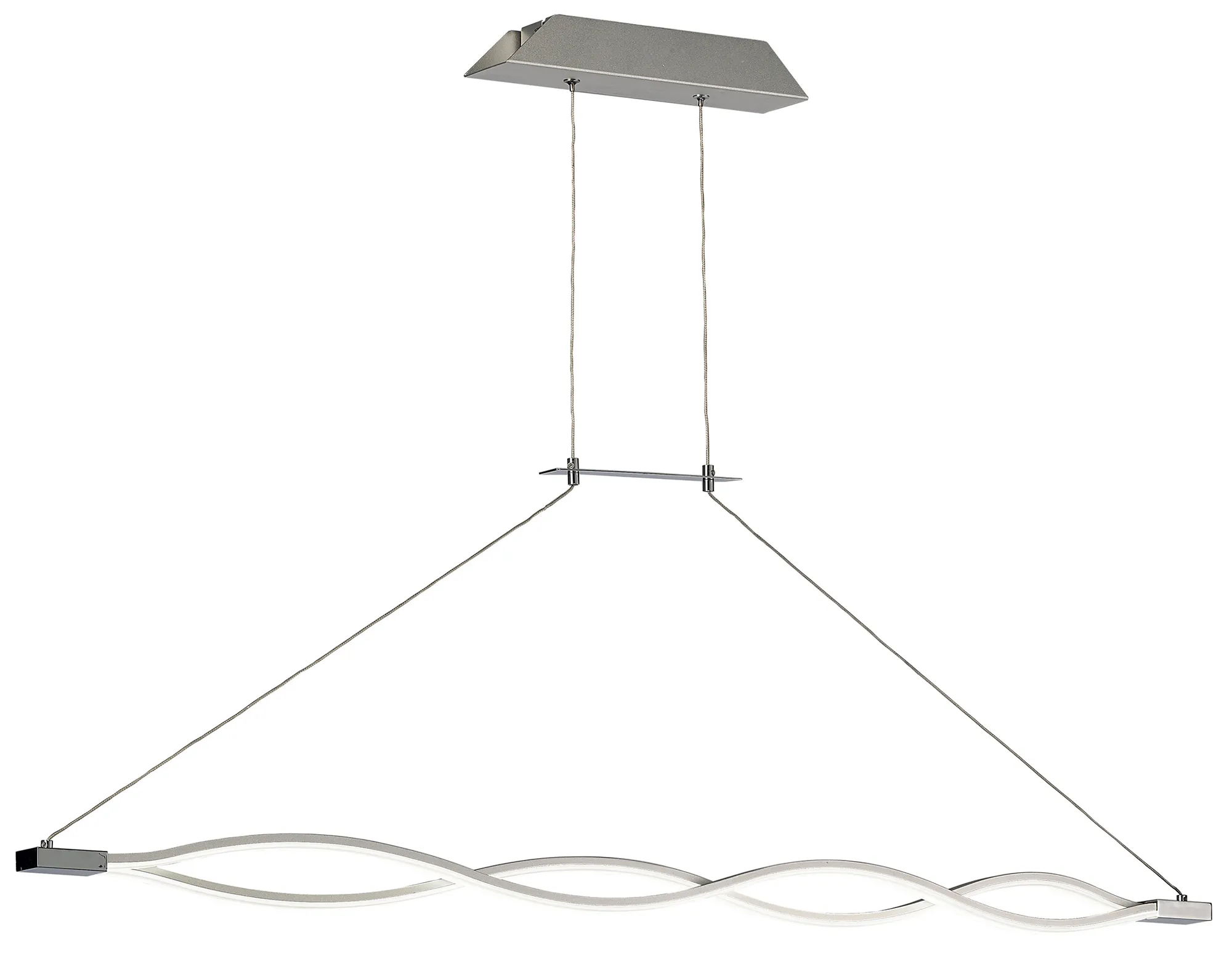 M4865  Sahara XL 42W LED Pendant Light Silver